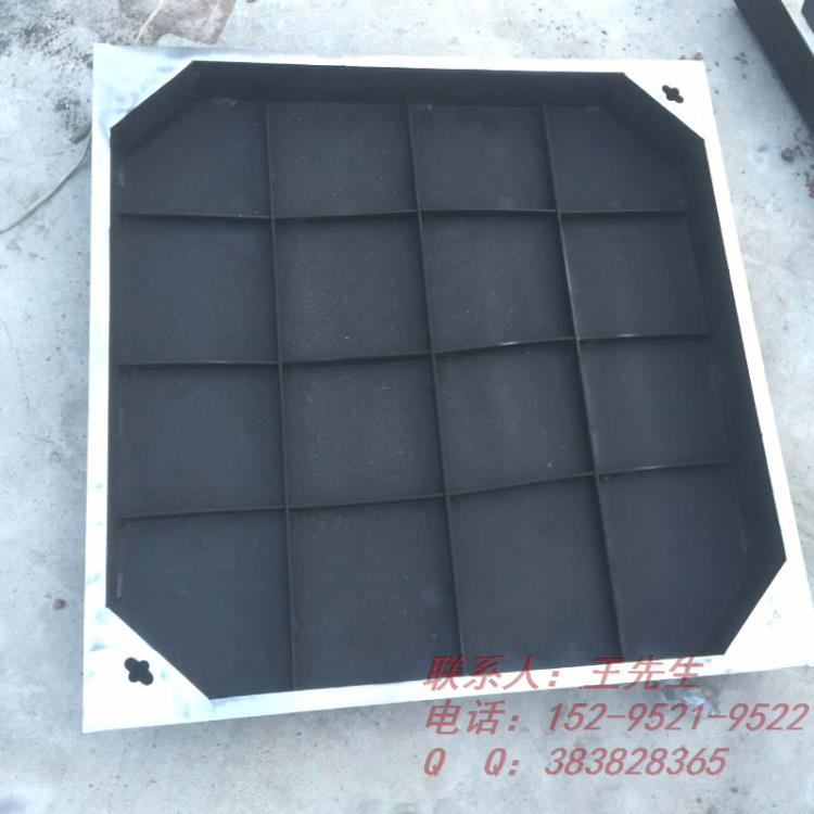Quadratische obere Rahmen Edelstahl+Eisen Basis Schachtdeckel